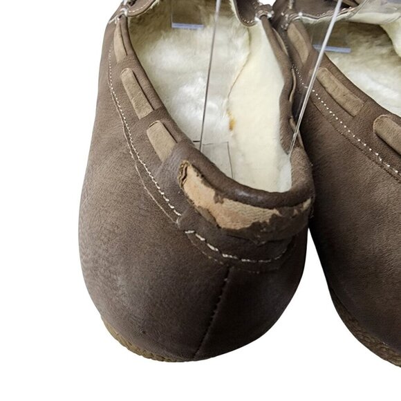 Codia Faux Fur Lined Mukluk Beaded Loafer Beige Women's 8.5 - Picture 6 of 12